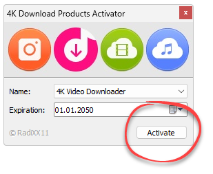 Aktivatioun vum 4k Video Downloader