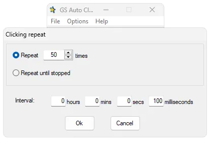 Настройка GS Auto Clicker