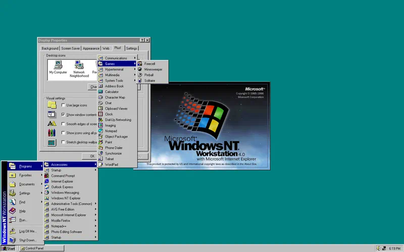 Рабочий стол Windows 4.0