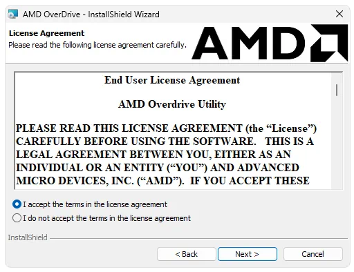 Установка AMD Overdrive