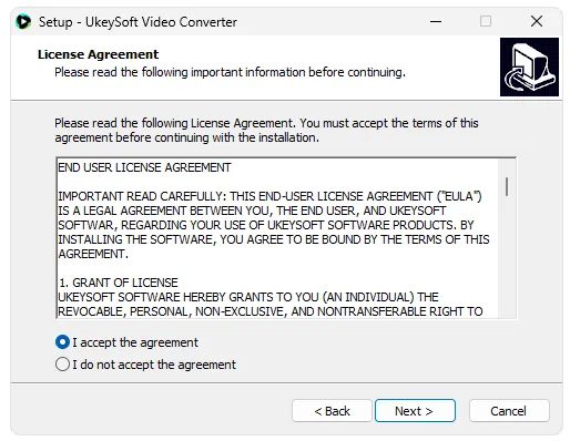 Установка UkeySoft Video Converter